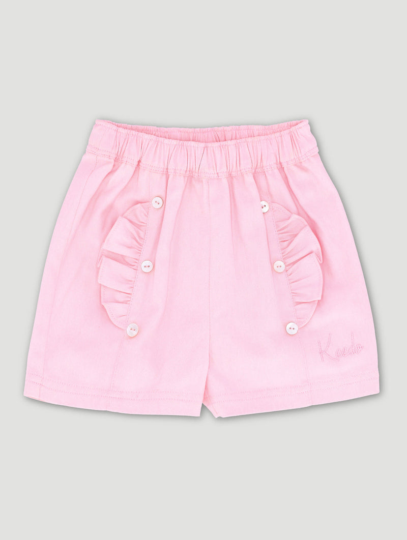 Keedo Baby Girls Twill Short - Pink