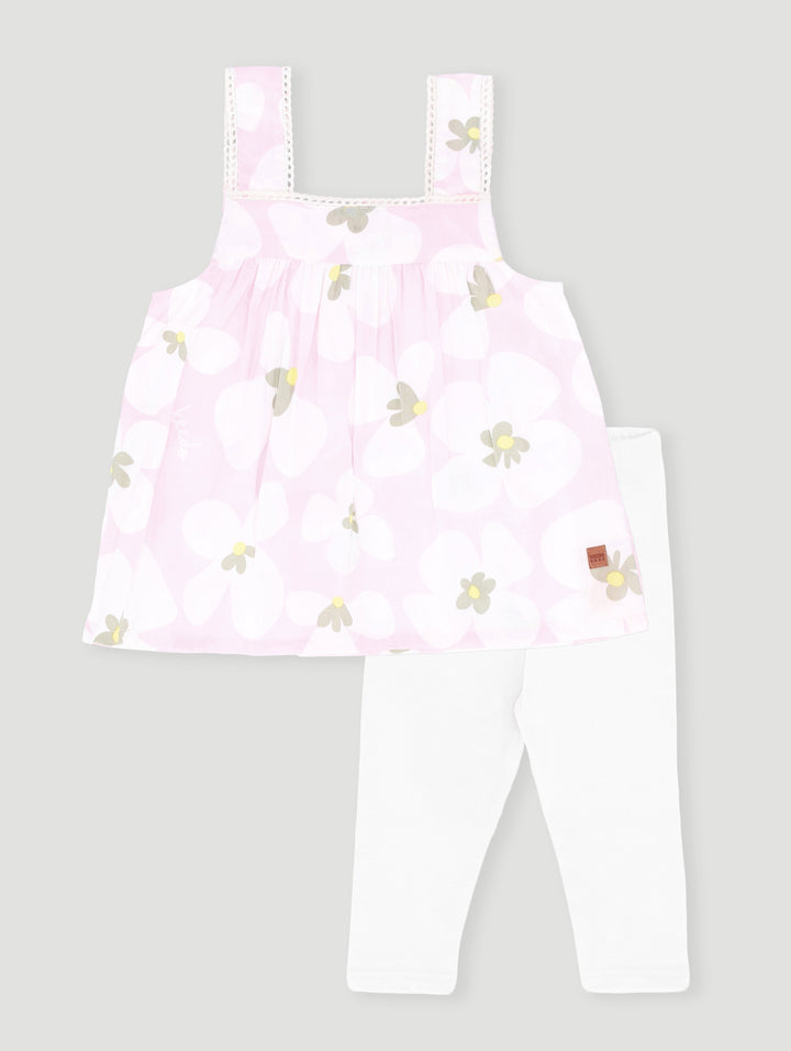 Keedo Pre-Girls Blooms  Top & Legging Set - Pink