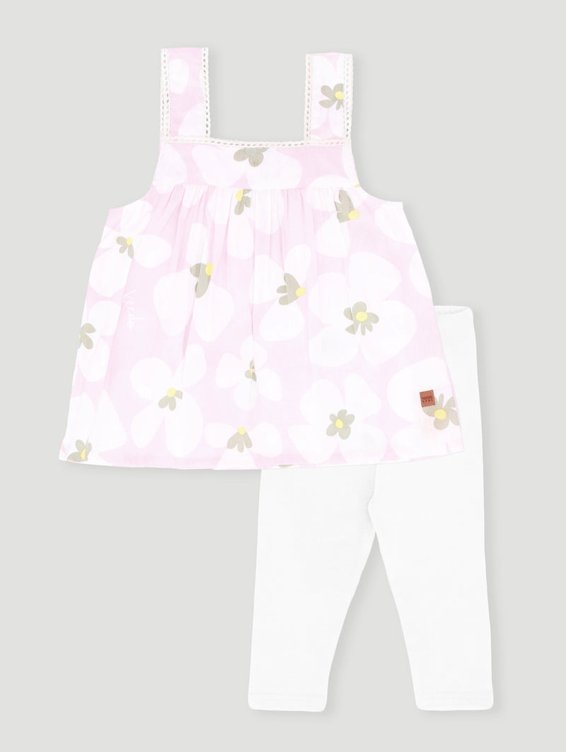 Keedo Pre-Girls Blooms  Top & Legging Set - Pink