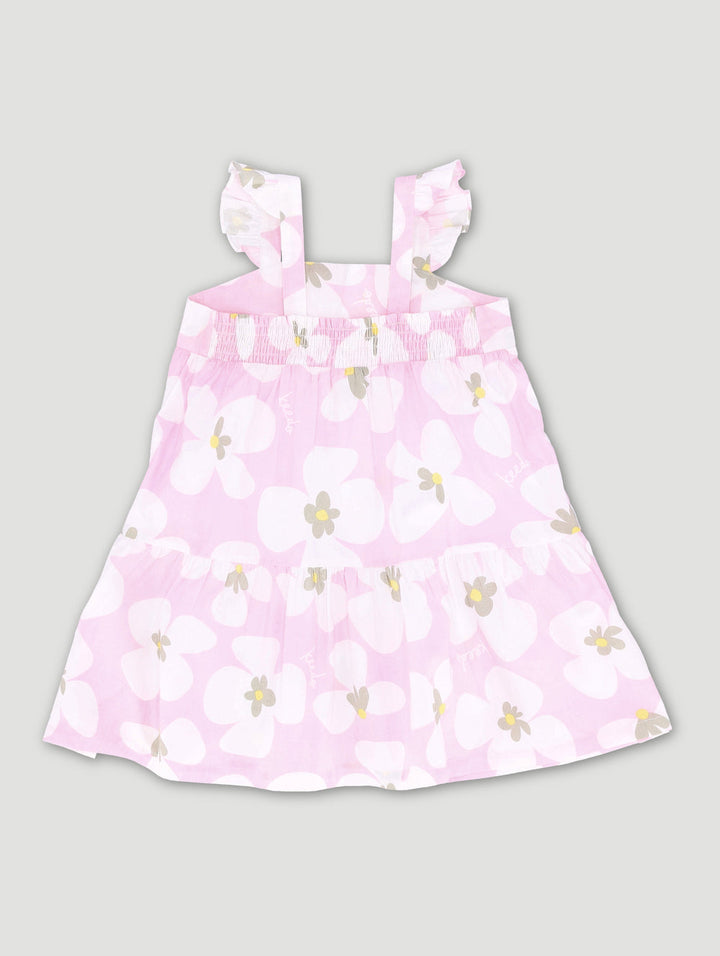 Keedo Pre-Girls Blooms  Tiered Dress - Pink
