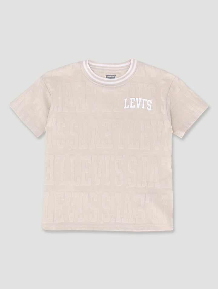 Pre-Boys Jacquard Tee - Stone
