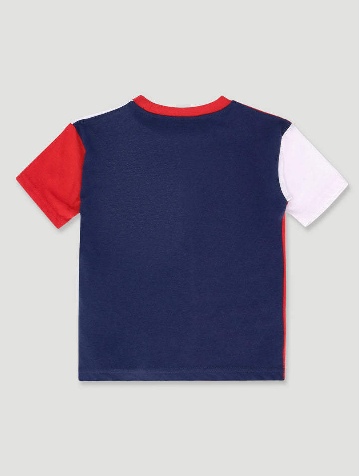 Pre-Boys Colourblock Graphic Tee - Red
