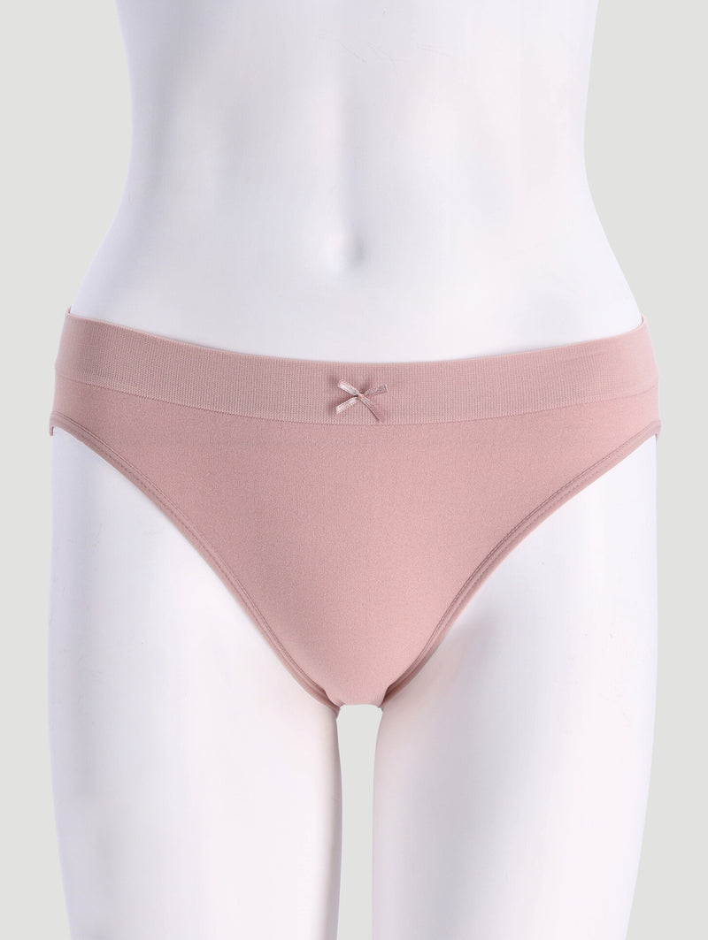 3 Pack Seamless Bikini Panties - Port/Rose/Black