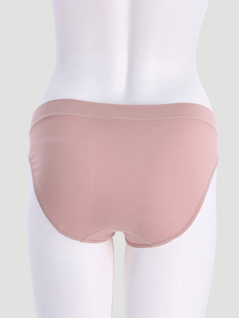 3 Pack Seamless Bikini Panties - Port/Rose/Black