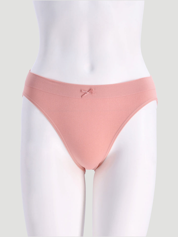 3 Pack Seamless Hi-Cut Panties - Sea/Tan/Tofu