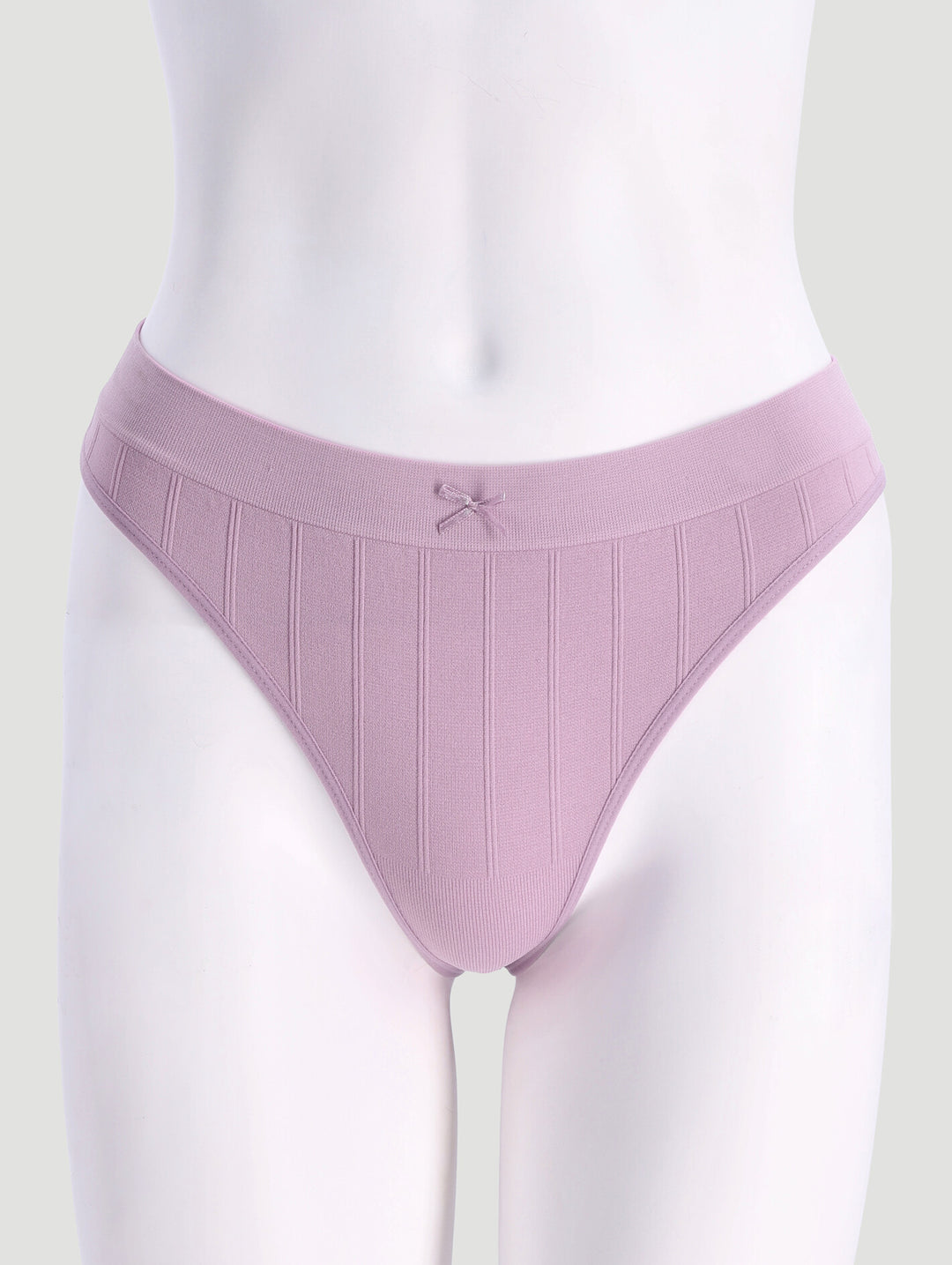 3 Pack Seamless Thong Panties - Lavender/Goat/Black