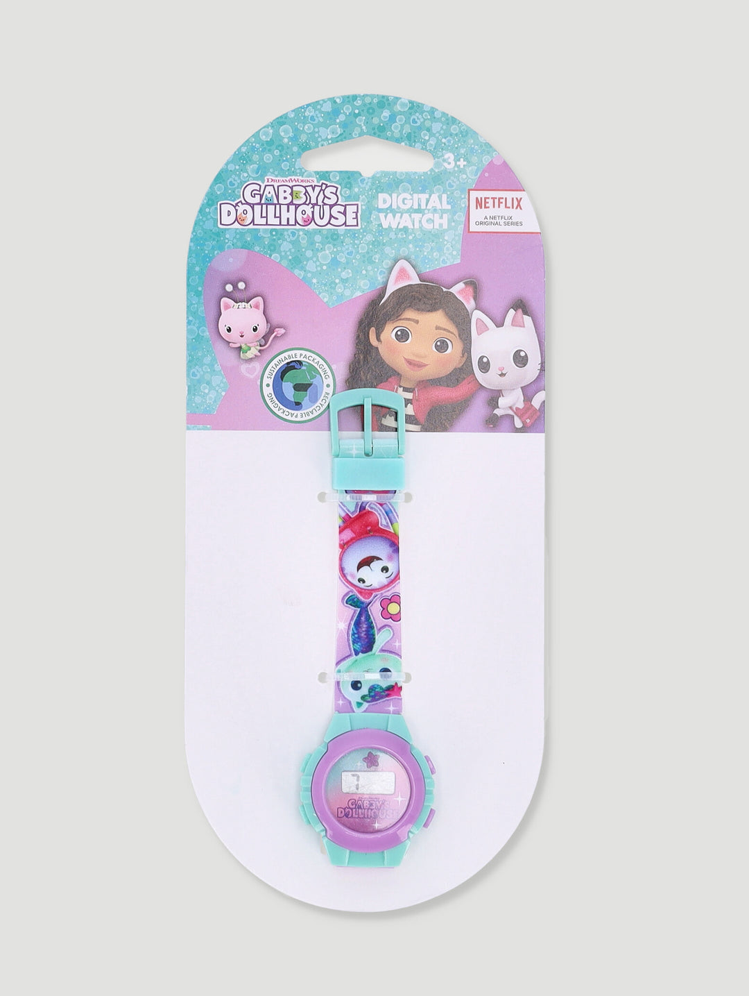 Pre-Girls Gabbys Dollhouse Digital Watch - Turquoise