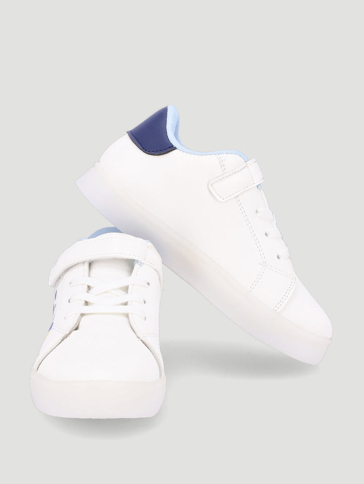 Pre-Boys Splatter Light Up Sneaker - White