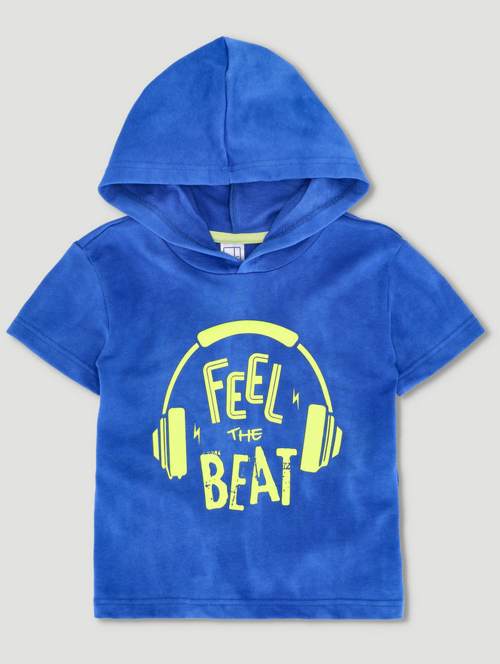 Pre-Boys Tie-Dye Lumo Summer Hoody - Dark Blue