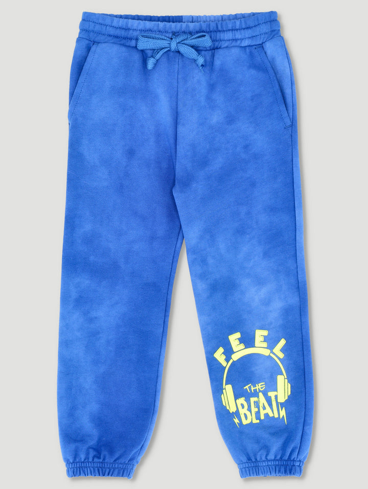 Pre-Boys Tie-Dye Lumo Summer Jogger  - Dark Blue