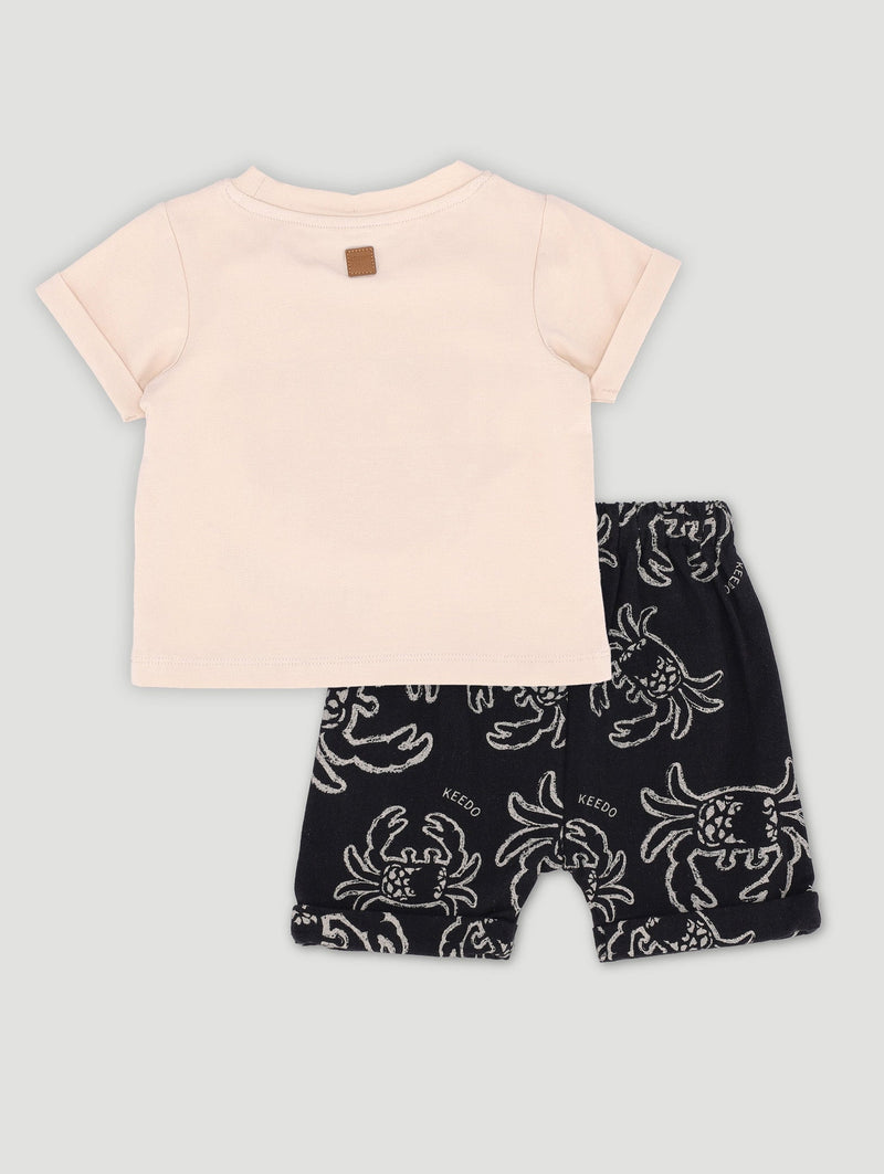 Keedo Baby Boys Seaside Printed Tee & Short Set - Multi