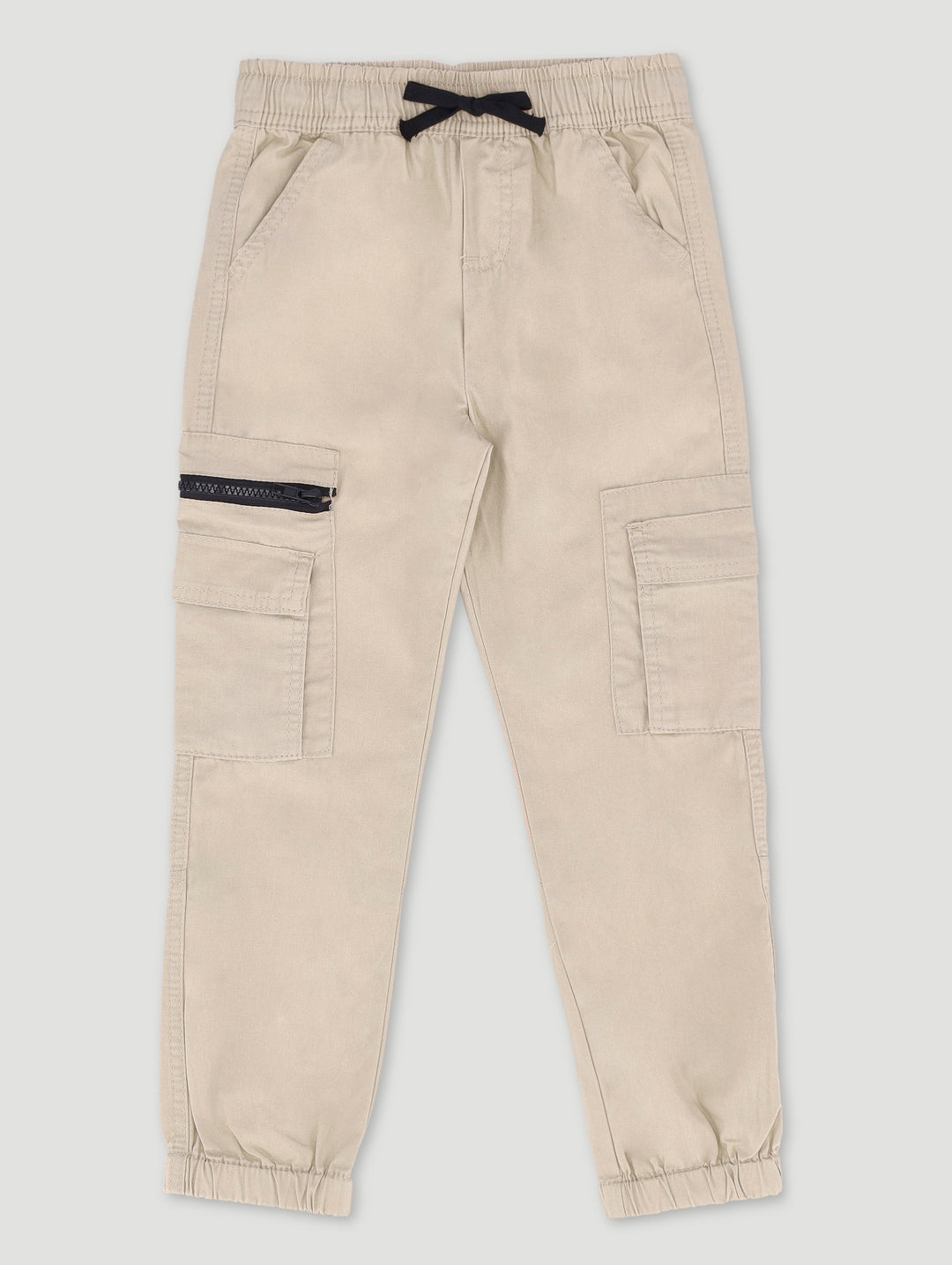 Pre-Boys Zip Cargo Jogger - Stone