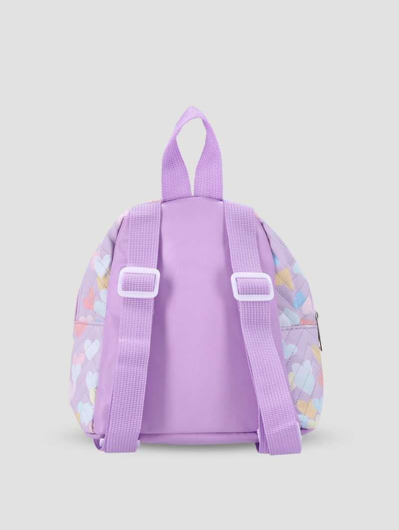 Pre-Girls Mini Heart Backpack - Lilac Pearly