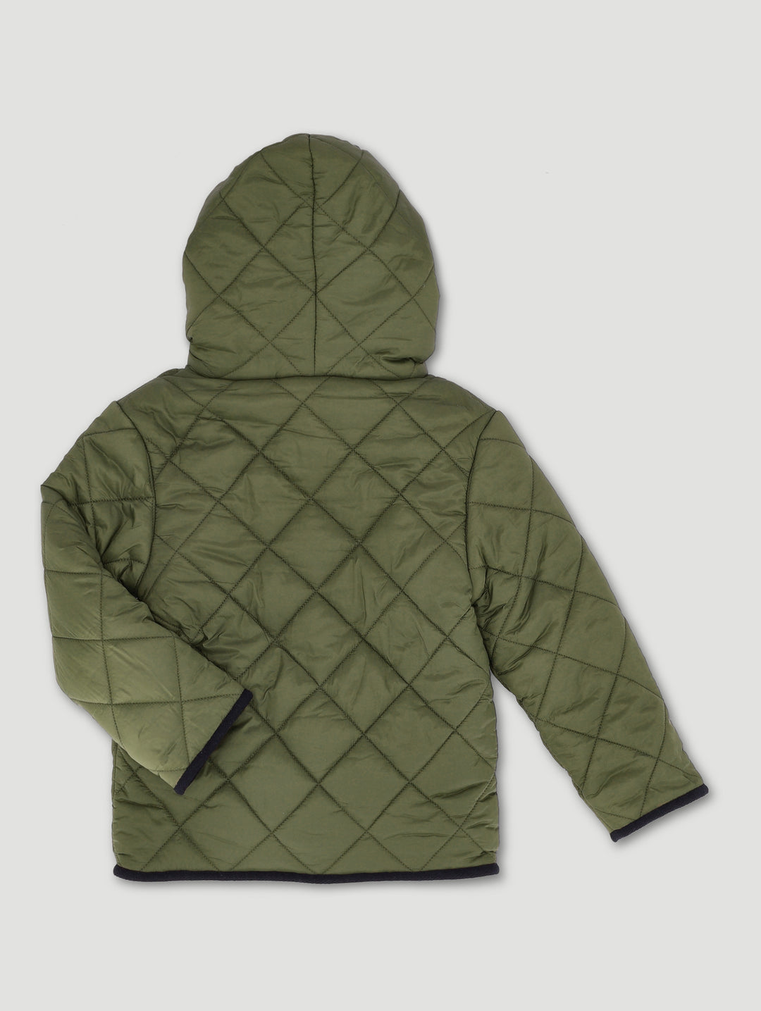 Pre-Boys Quilted Sherpa Jacket - Olive
