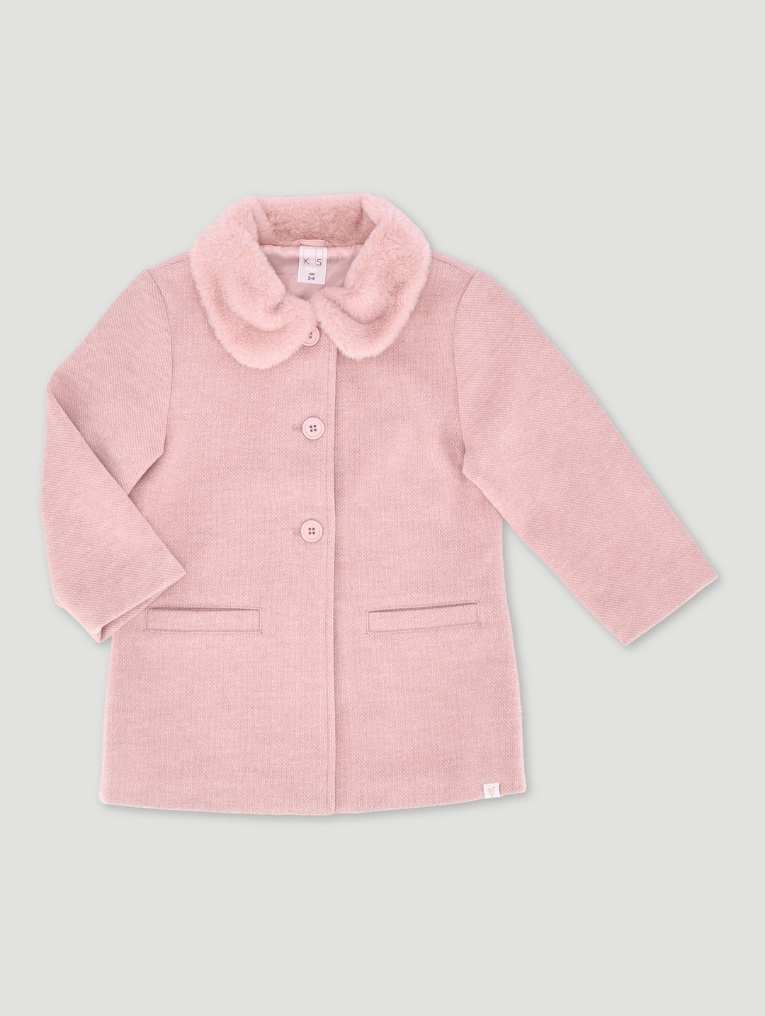 Pre-Girls Melton Coat - Pink
