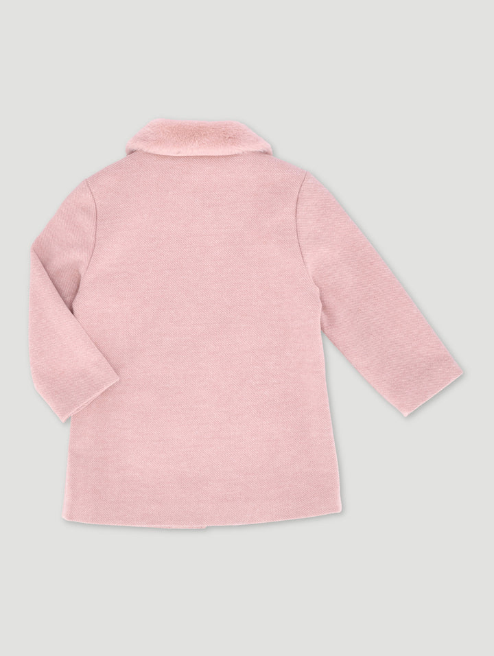 Pre-Girls Melton Coat - Pink