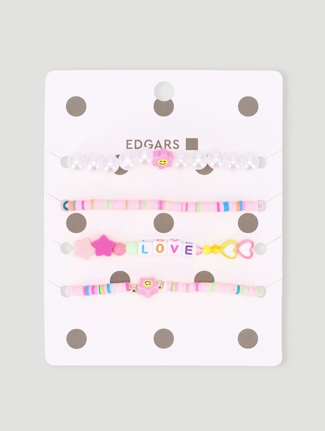 Pre-Girls 4 Pack Flower Beaded Wristwear - Multi