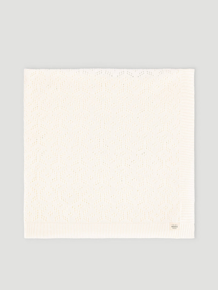 Keedo Baby Pointelle Blanket - Beige