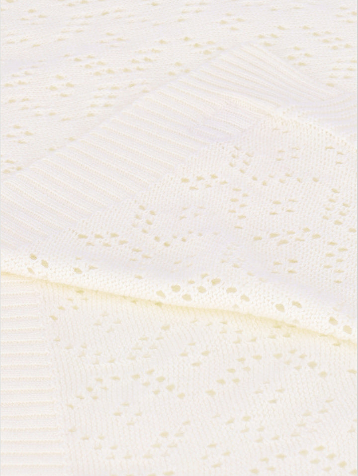 Keedo Baby Pointelle Blanket - Beige