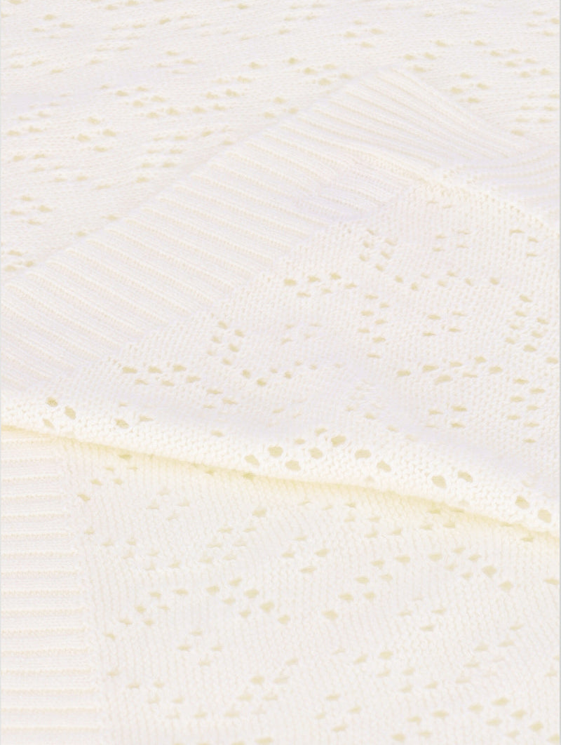 Keedo Baby Pointelle Blanket - Beige