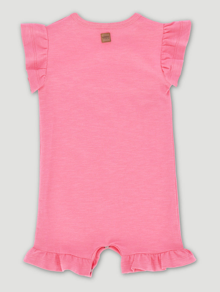 Keedo Baby Girls Logo Romper - Pink