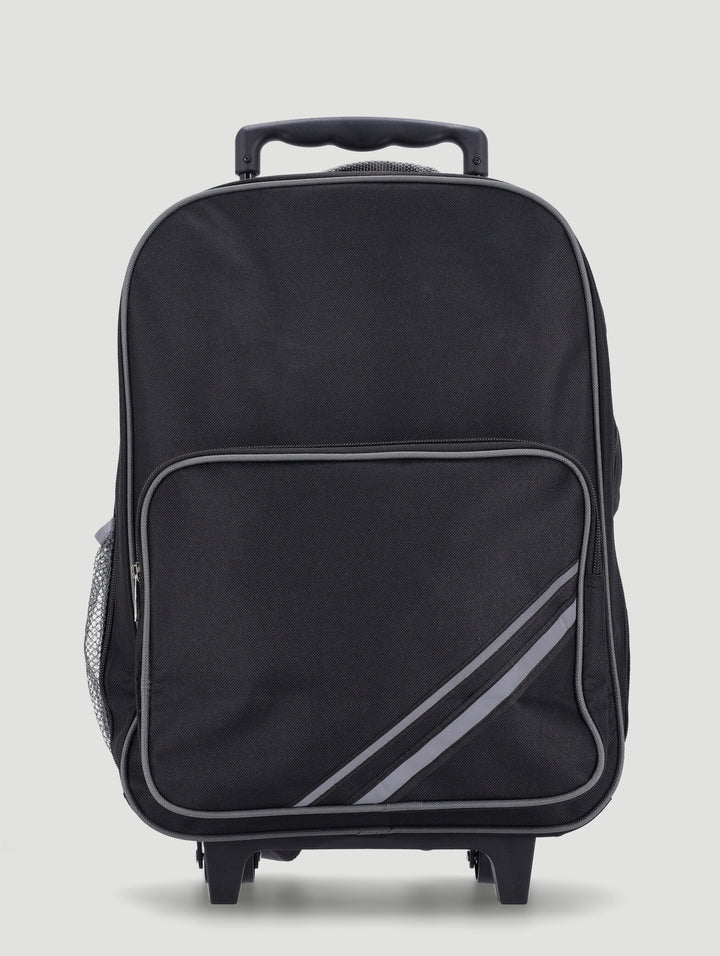 Plain School Large Trolley Bag - Black