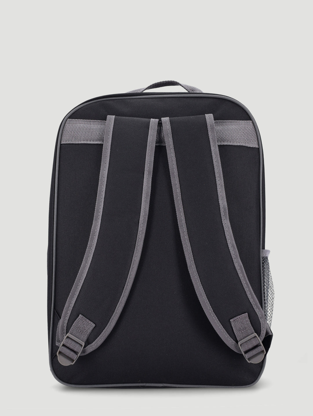 Plain Large School Backpack - Black