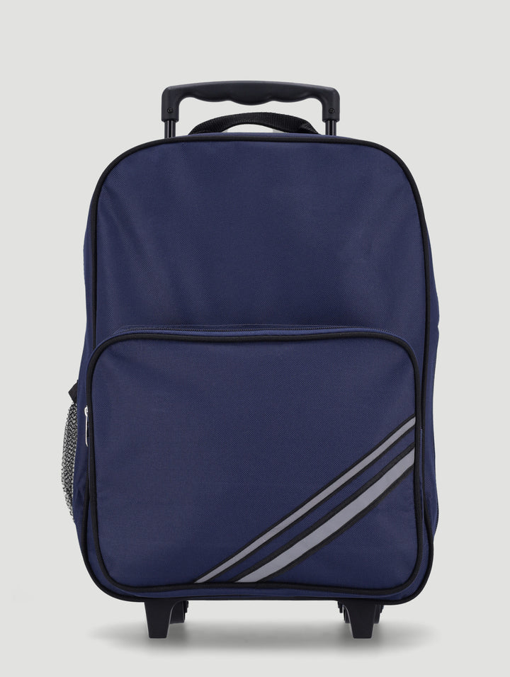 Plain School Large Trolley Bag - Navy