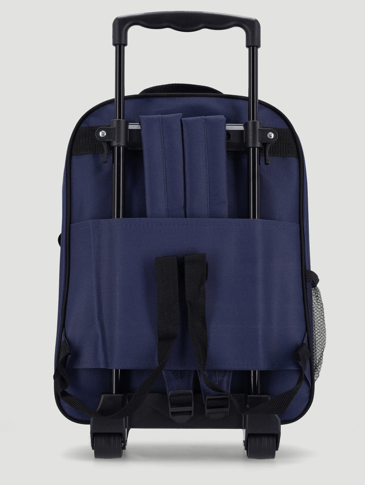 Plain School Large Trolley Bag - Navy