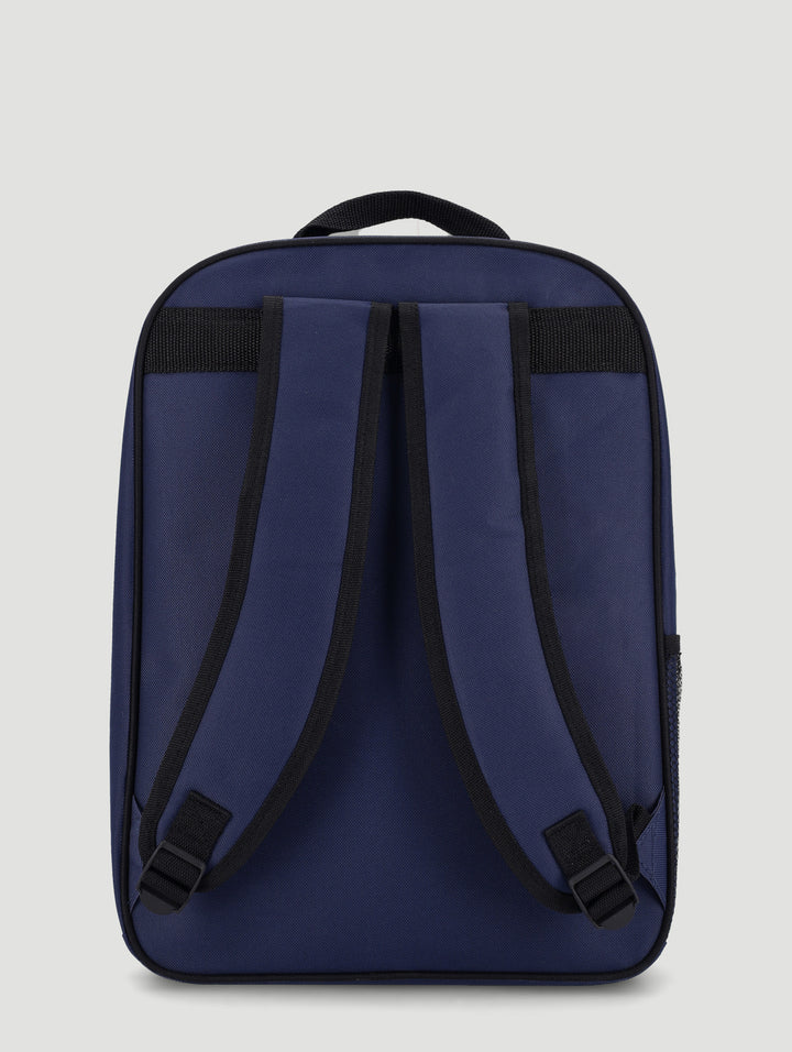 Plain Large School Backpack - Navy