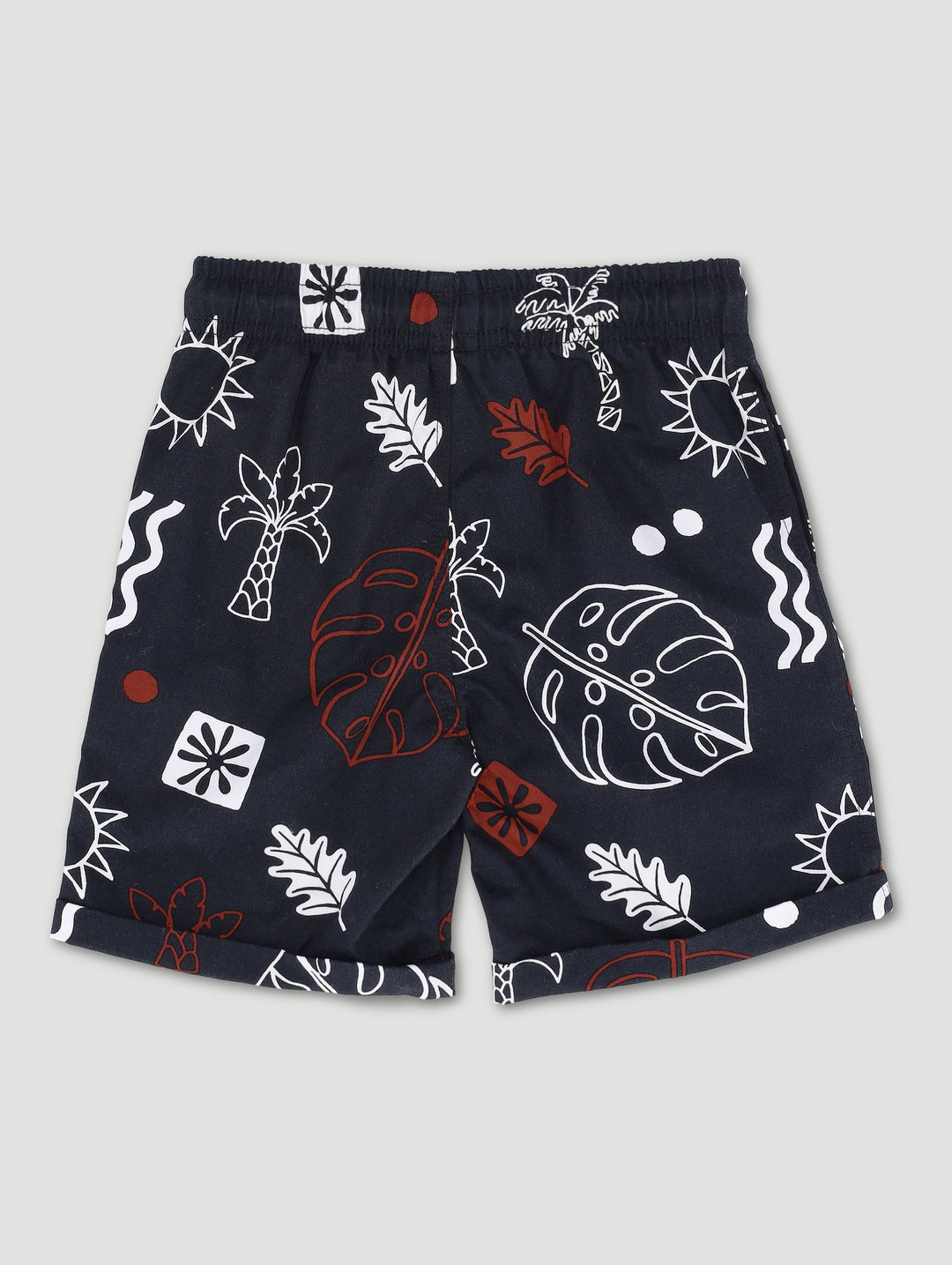 Pre-Boys Print Woven Shorts - Black