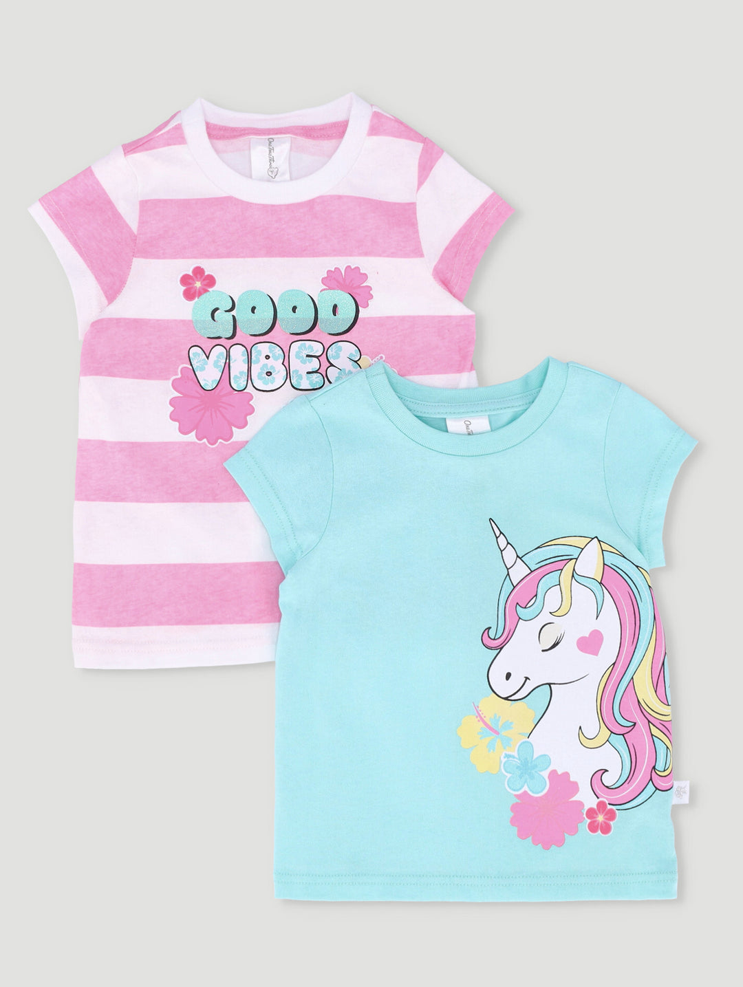 Baby Girls 2 Pack Unicorn Tees