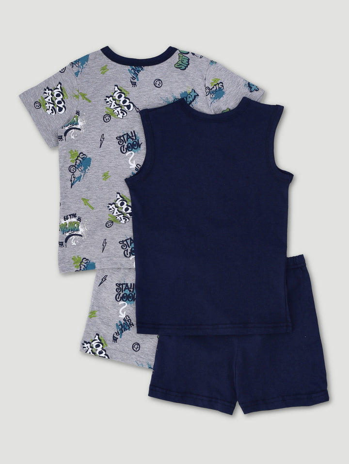 Pre-Boys 2 Pack Be The Dreamer Sleep Set - Navy