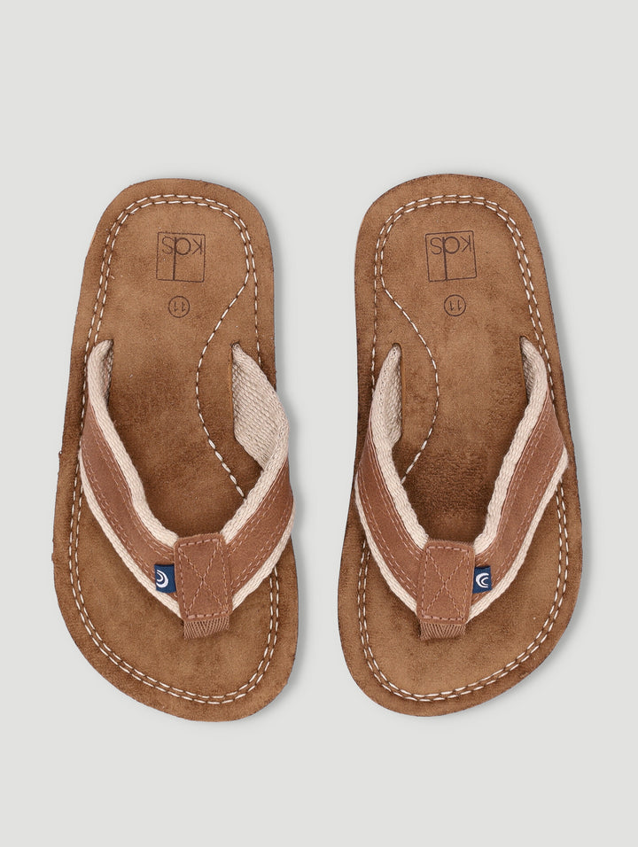 Pre-Boys Thong Sandal - Tan