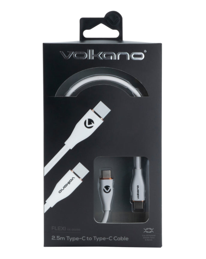 Flexi Series Type-C to Type-C 2.5m 60W White