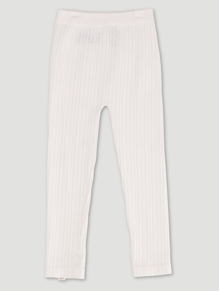 Pre-Girls Cable Knit Bottoms - Cream