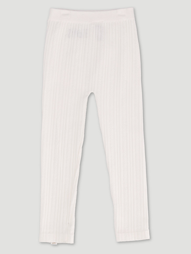 Pre-Girls Cable Knit Bottoms - Cream