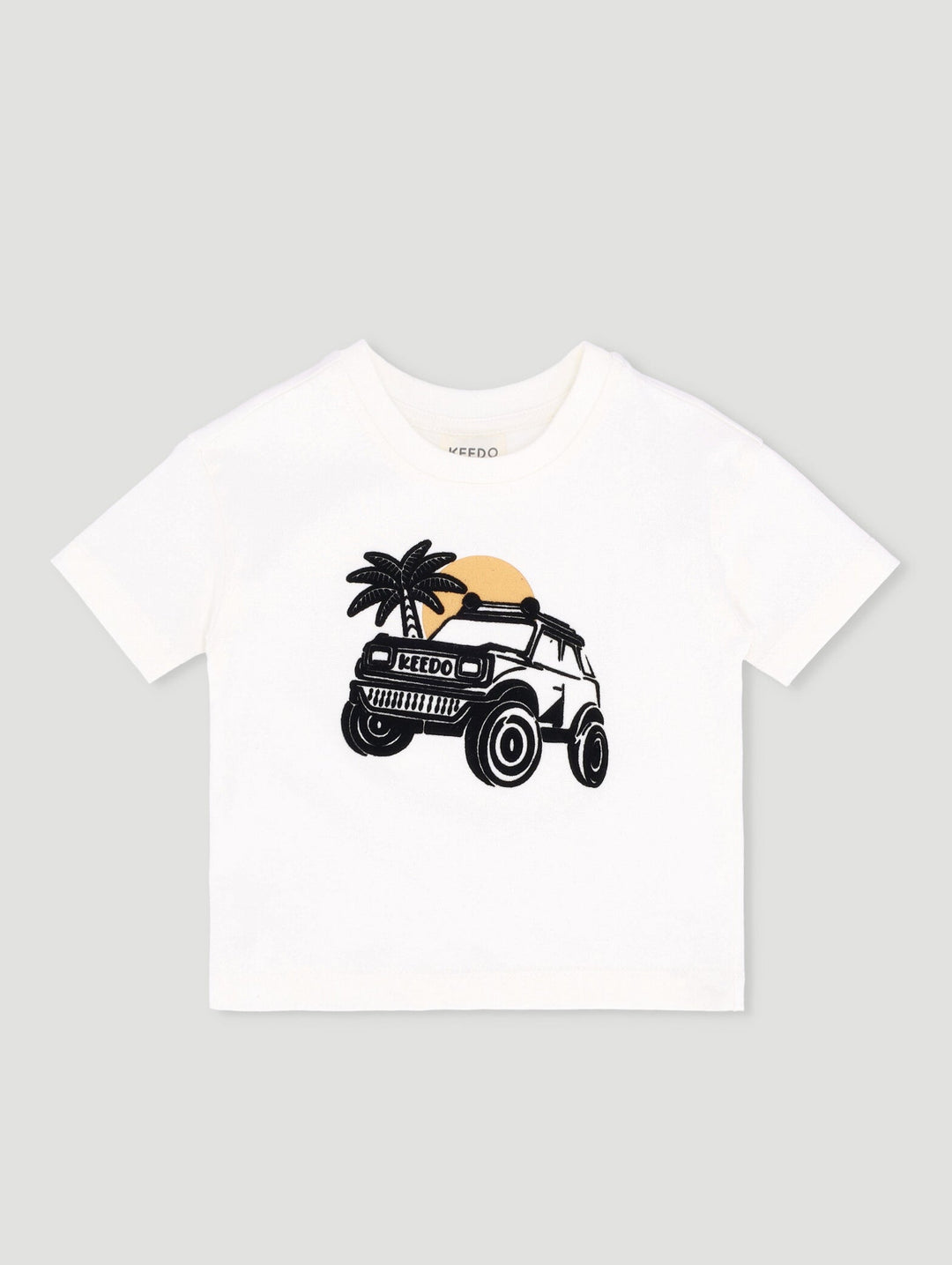 Keedo Baby Boys Printed Safari Tee - White