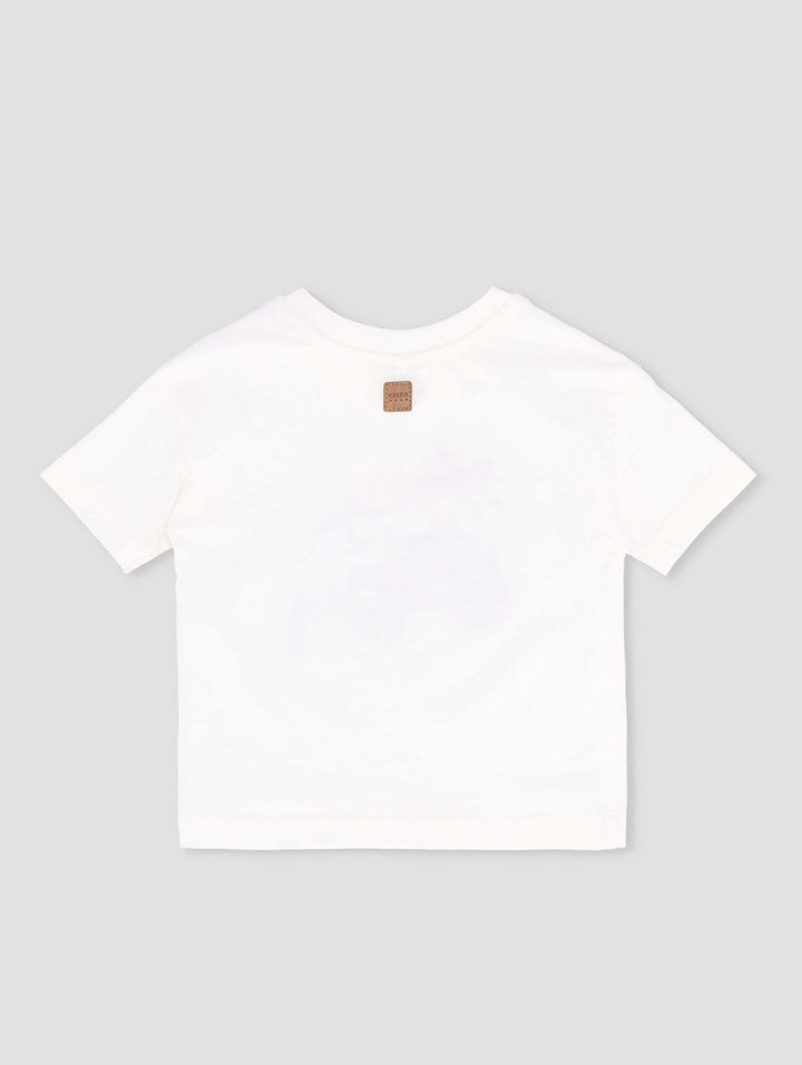 Keedo Baby Boys Printed Safari Tee - White