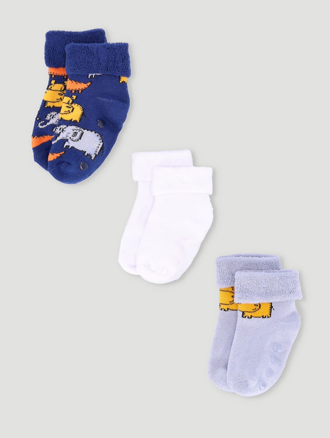 Baby Boys Big Five Towelling Socks - Navy