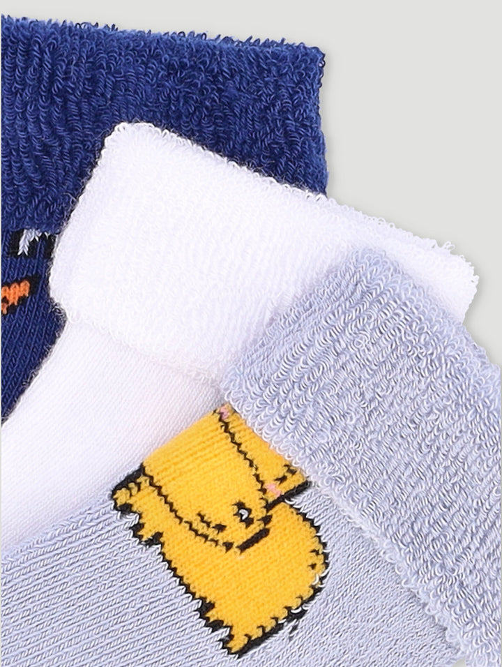 Baby Boys Big Five Towelling Socks - Navy