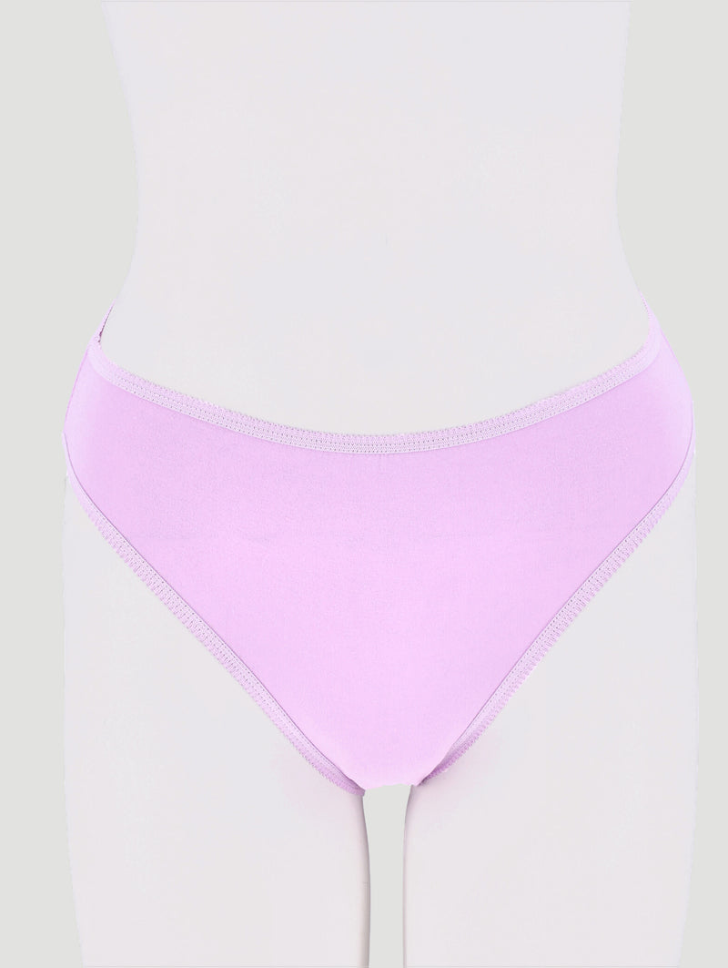 5 Pack Cotton Stretch Hi-Cut Panties - Nude Floral/Black/Stripe