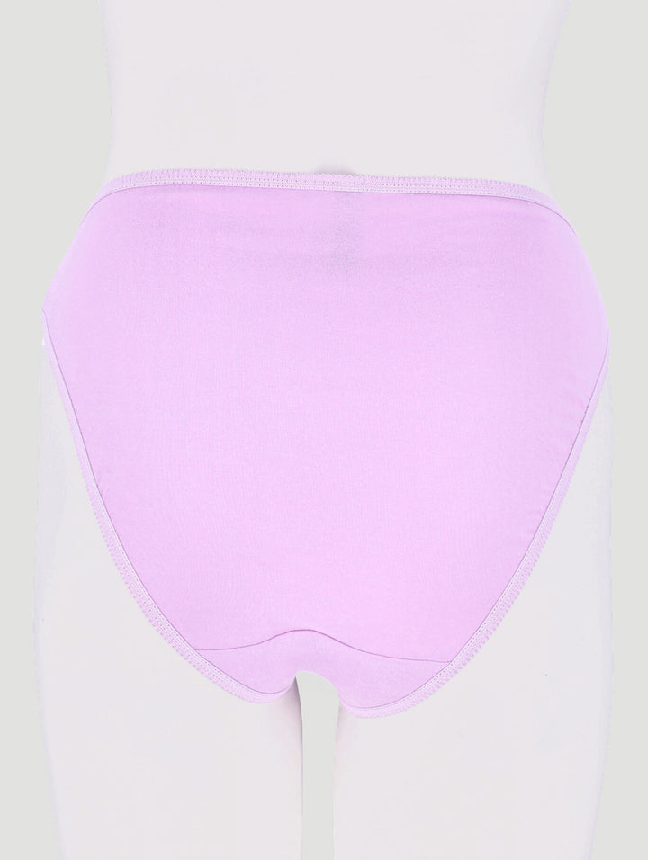 5 Pack Cotton Stretch Hi-Cut Panties - Nude Floral/Black/Stripe