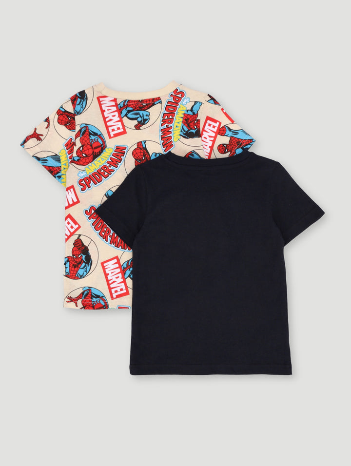 Pre- Boys 2 Pack Spiderman Tees - Stone