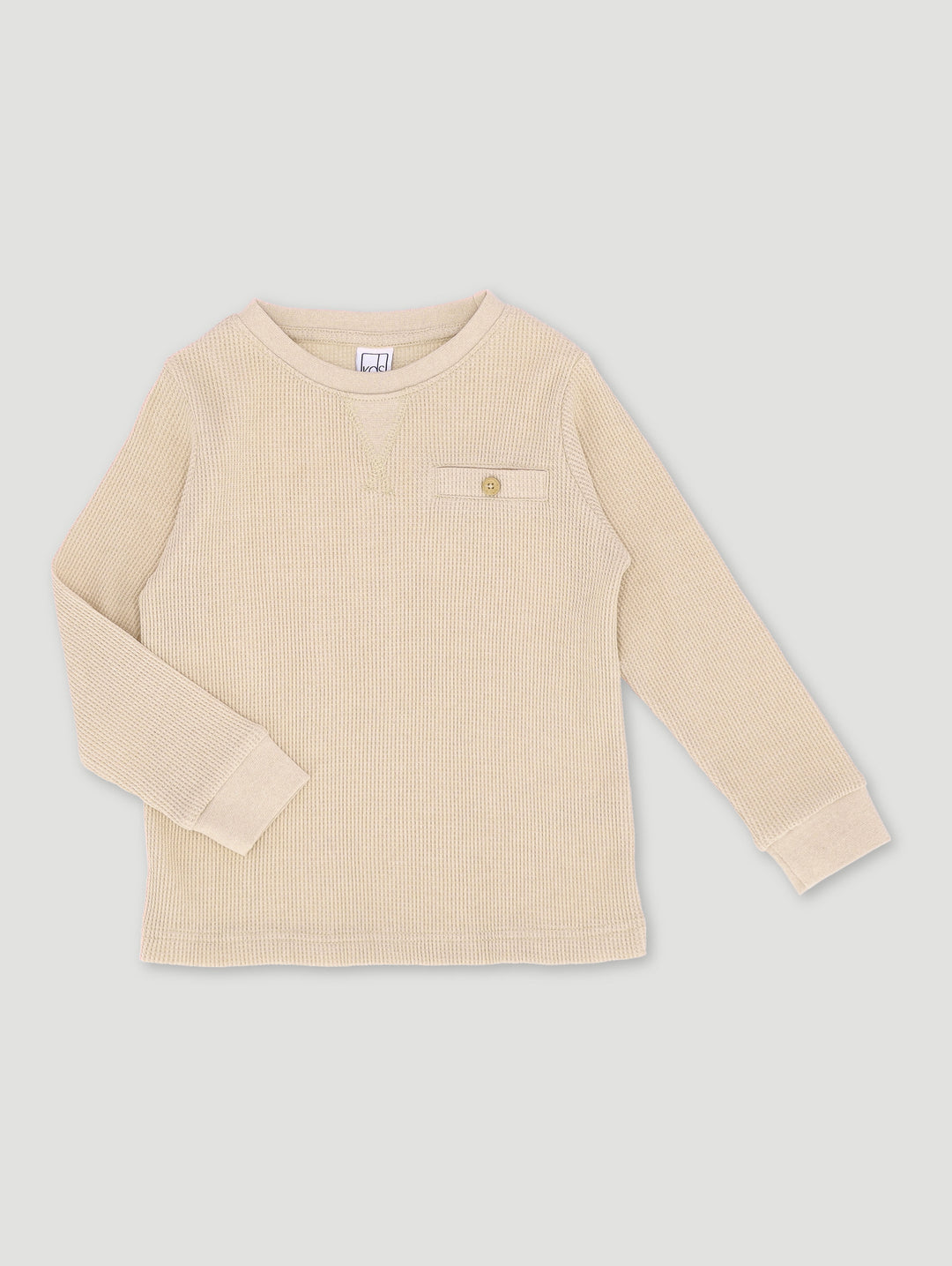Pre-Boys Long Sleeve Waffle Tee - Stone
