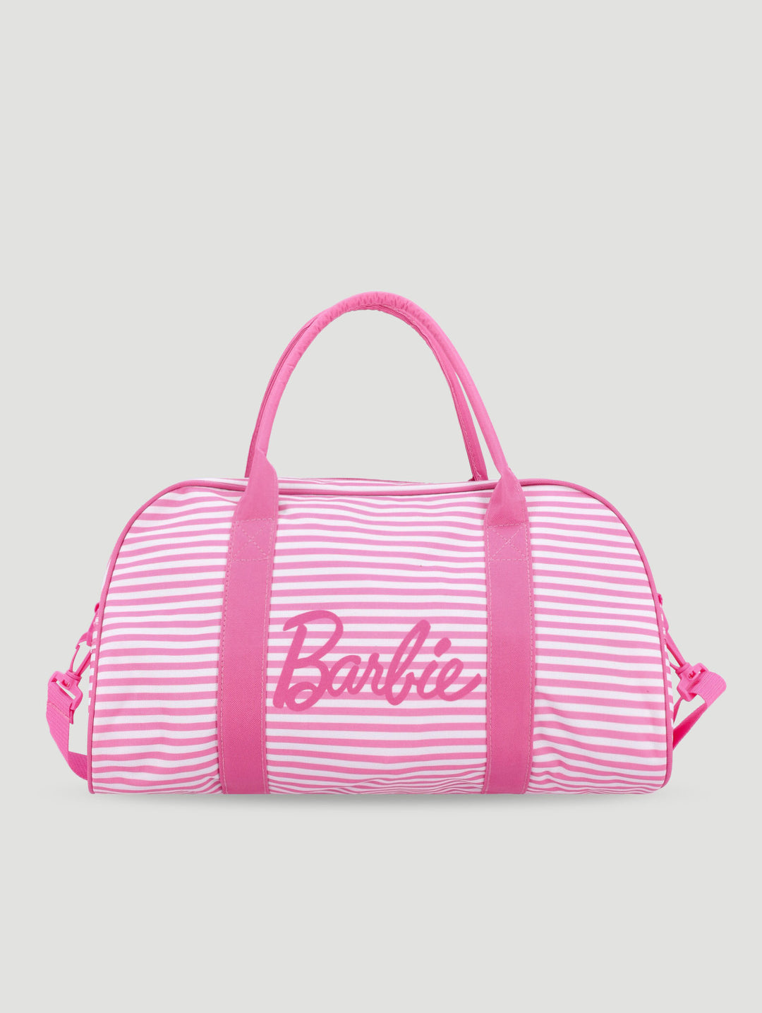 Barbie Candy Stripe Holdall Bag - Pink