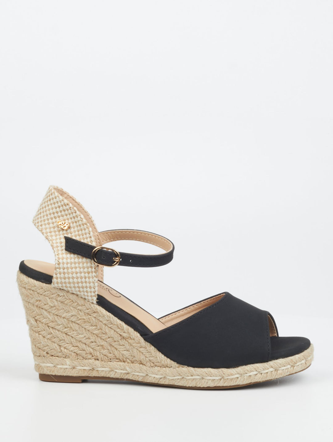 Jojo 2 Espadrille Wedge Heel - Black