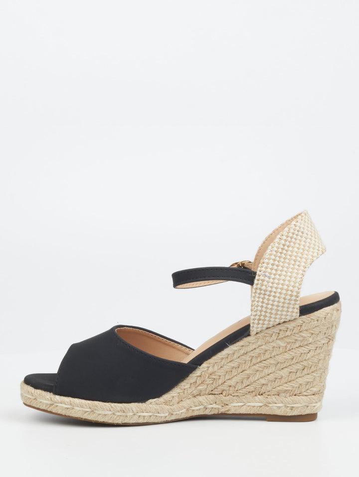 Jojo 2 Espadrille Wedge Heel - Black