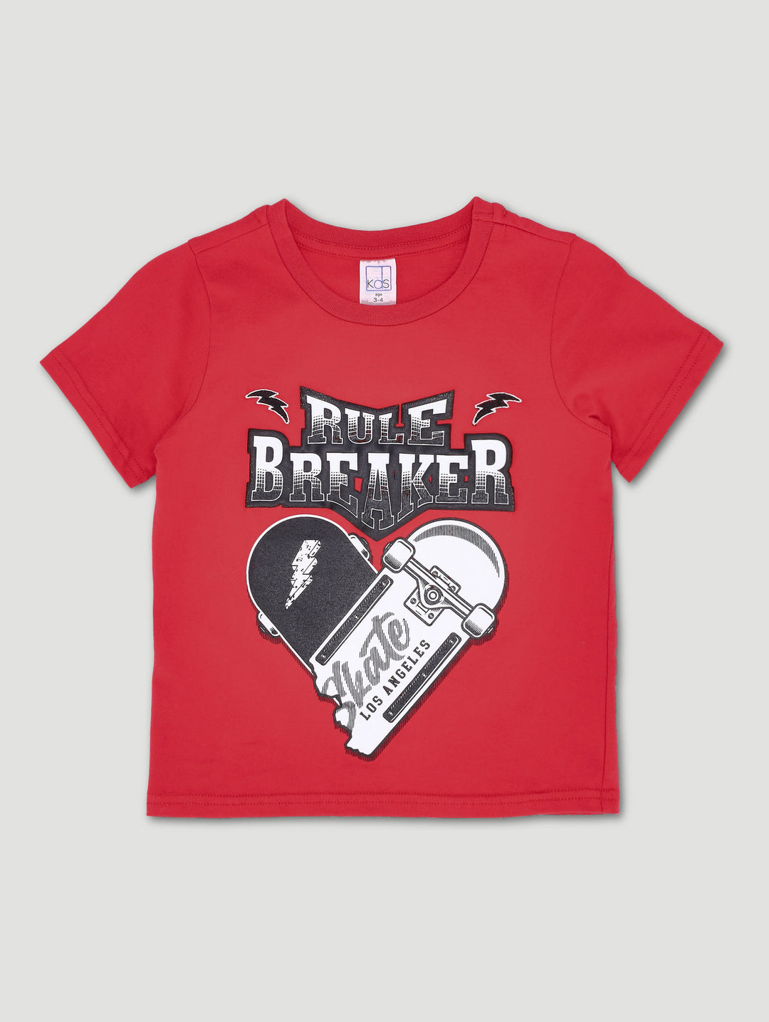 Pre-Boys Embroidered Skate Heart Tee - Red