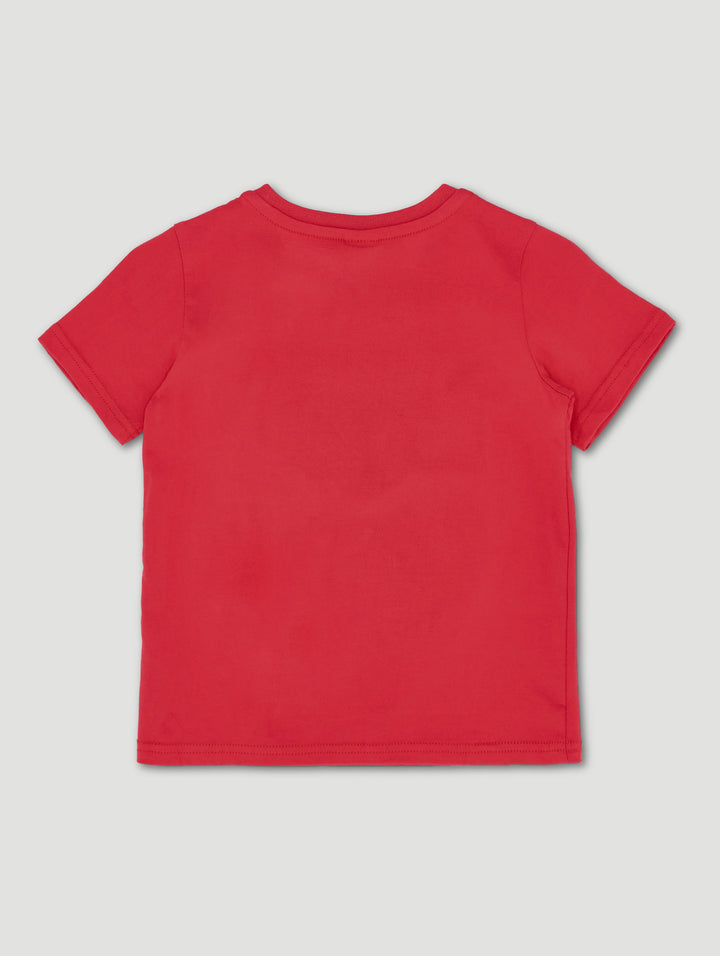 Pre-Boys Embroidered Skate Heart Tee - Red